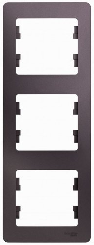 Рамка вертикальная Systeme Electric Glossa 3-м. сиреневый туман фото Рамка вертикальная Systeme Electric Glossa 3-м. сиреневый туман картинка